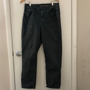 American Eagle Dark Green Stretch Mom Corduroy Straight Jean SZ 8